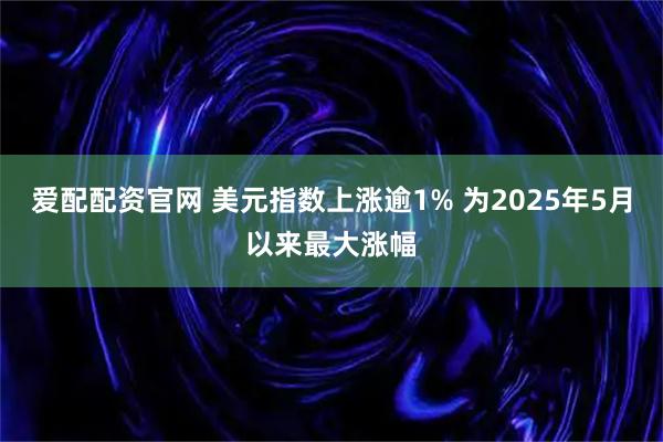 爱配配资官网 美元指数上涨逾1% 为2025年5月以来最大涨幅